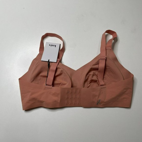 Knix Pink Ginger Padded V Neck Wireless Bra - Picture 4 of 7